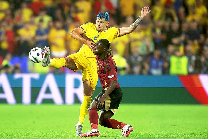 Andrei Rațiu, în galben, a încheiat Euro 2024 cu 23 de intercepții // foto: Guliver/gettyimages