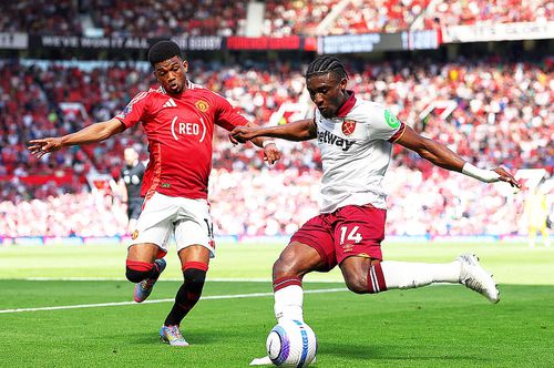 Mohammed Kudus, în acțiune pe Old Trafford // foto: Guliver/gettyimages