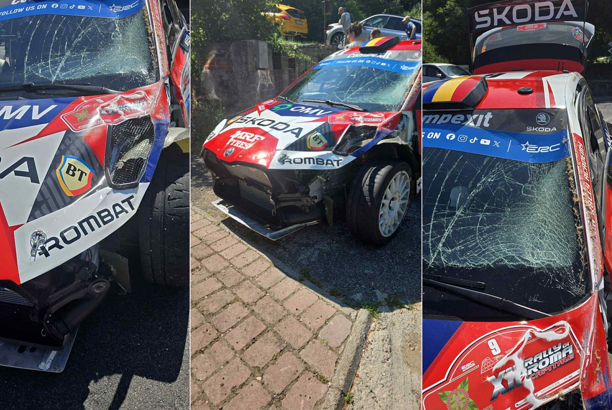Simone Tempestini, accident în ultima etapă de raliuri » Multiplul campion național a lovit o vacă: iată cum arată mașina după impact