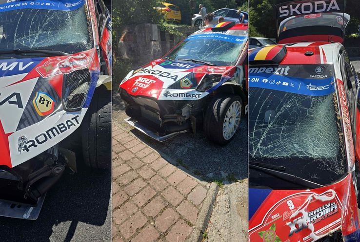 Simone Tempestini, coliziune cu o vacă/Foto: Eurosport