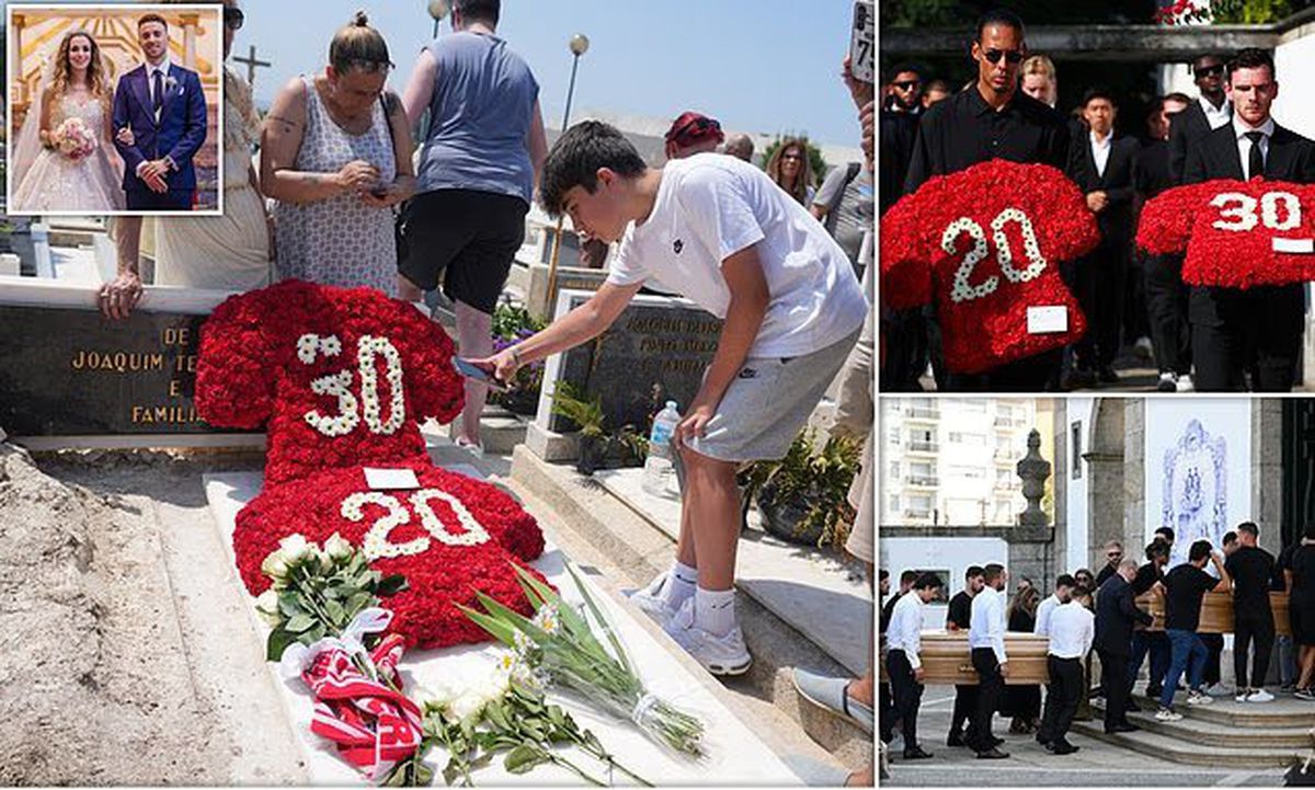 Fanii la mormântul lui Diogo Jota / foto: X