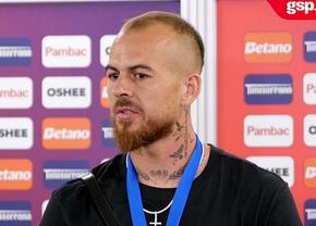 Denis Alibec, cu orteză la interviuri: „Simt genunchiul puțin instabil”. Ce urmează