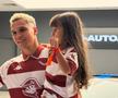 Cristi Manea prezintă noul echipament de joc al Rapidului pentru sezonul 2026-2027 // Foto: Cristi Preda