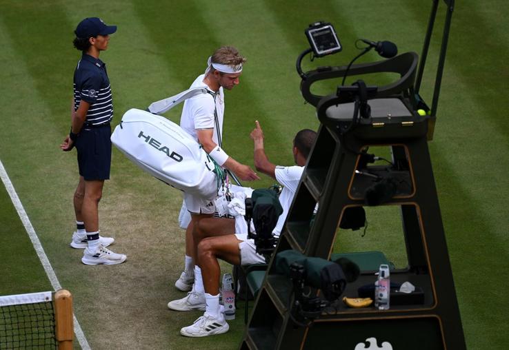 Controversă între Felix Auger-Aliassime și Alejandro Davidovich Fokina la Wimbledon Foto: Guliver/GettyImages