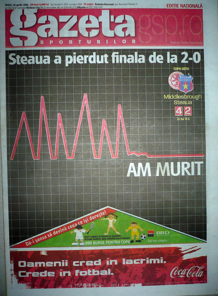 FCSB. Catastrofa de la Middlesbrough e simbol de marketing la 14 ani de la meciul dramatic pentru români