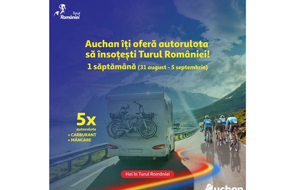 Fanii ciclismului au șansa de a însoți Turul României cu 5 autorulote oferite gratuit