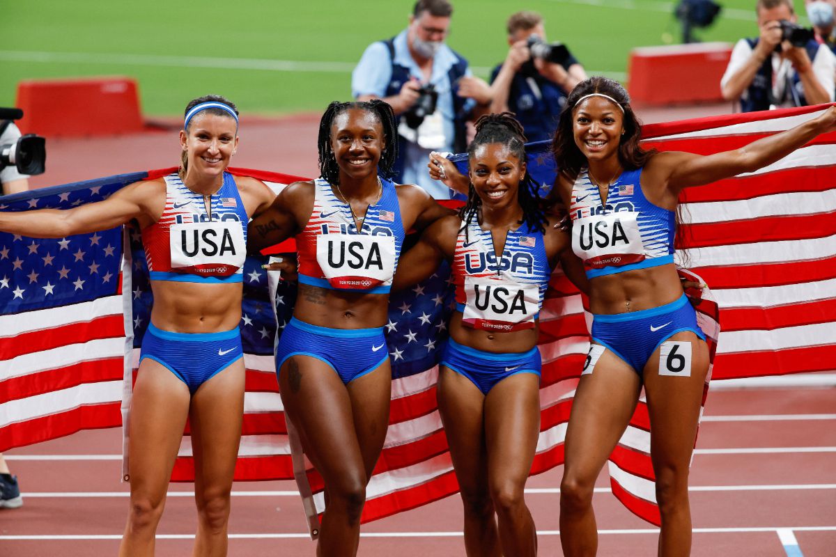 Finală 4x100m feminin - Jocurile Olimpice