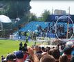 Momentul încăierării fanilor, înainte de Oțelul - Poli Iași