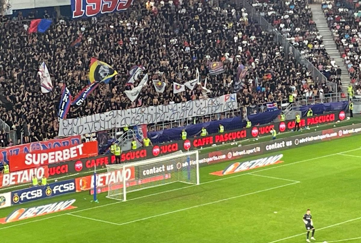 Magica FCSB » Peluza Nord, ca în vremurile bune! Scenografia afișată la revenirea echipei în „Templul” din Ghencea