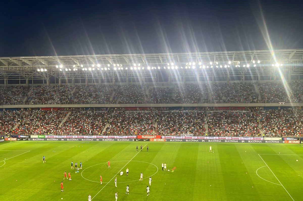 Ce s-a auzit la stația de amplificare din Ghencea înainte de FCSB - CFR Cluj: „În această seară, suporterii roș-albaștri din tribună poartă un singur nume...”