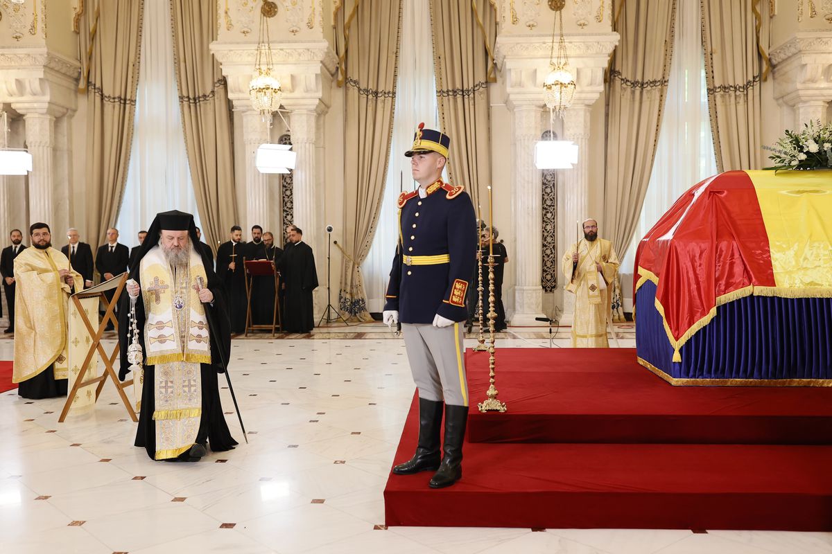 Imagini de la funeraliile lui Ion Iliescu, de la Palatul Cotroceni / foto: Cristi Preda (GSP.ro)