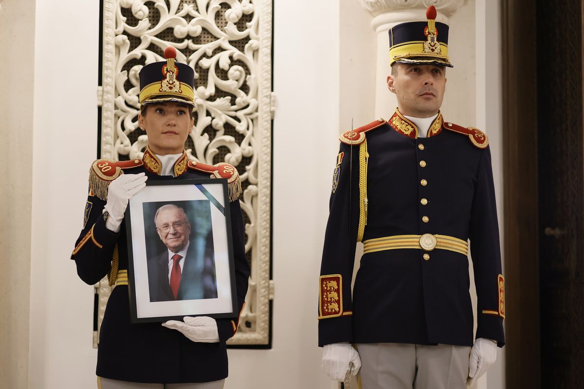 Imagini de la funeraliile lui Ion Iliescu, de la Palatul Cotroceni / foto: Cristi Preda (GSP.ro)