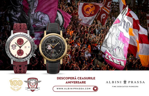 Rapid marchează 100 de ani de existență cu ceasurile create în parteneriat cu Albini Prassa