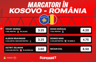 Rrahmani, favorit să înscrie în Kosovo – România! Cum arată cotele pentru jucătorii României