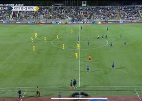 Final cu peripeții la Kosovo - România » Mai mulți suporteri au invadat terenul, iar meciul a fost oprit de trei ori în 10 minute