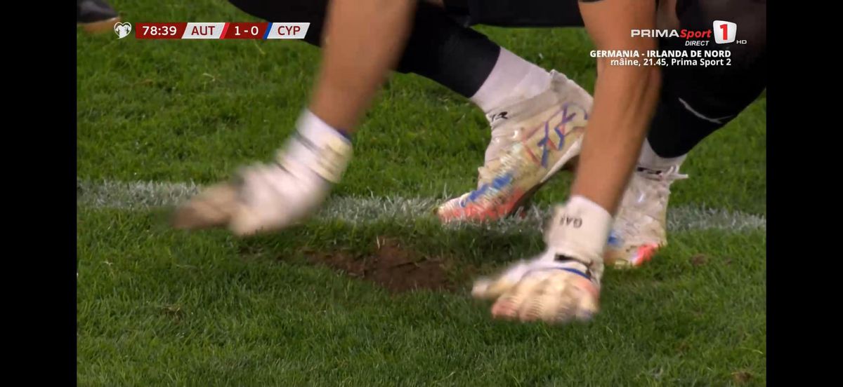 Austria - Cipru, întrerupt din cauza gazonului