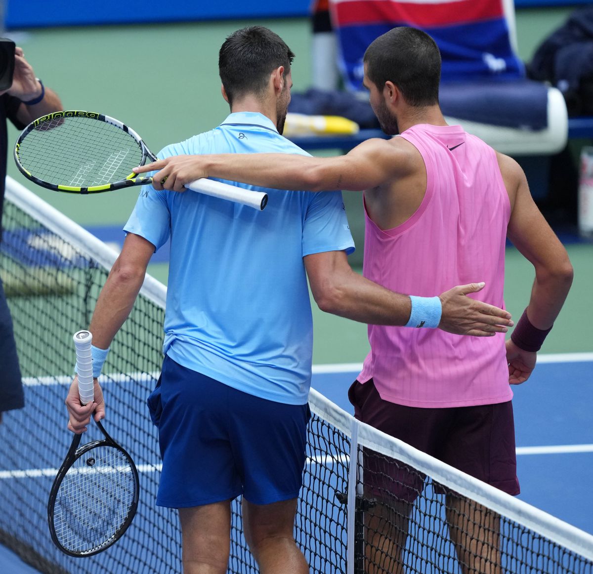 Scena de la fileu după semifinala Djokovic - Alcaraz, de la US Open, face înconjurul lumii