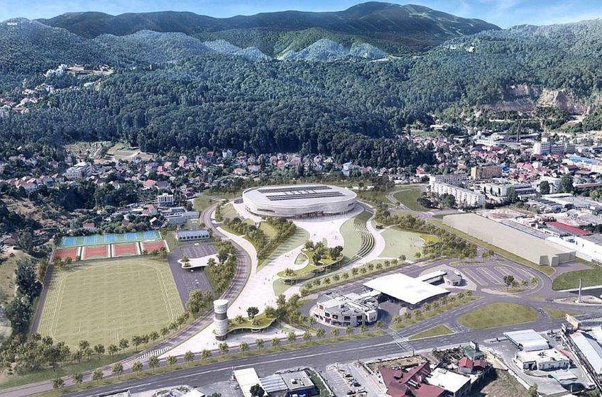 Așa arăta Complexul Sportiv
de la Brașov în macheta CNI