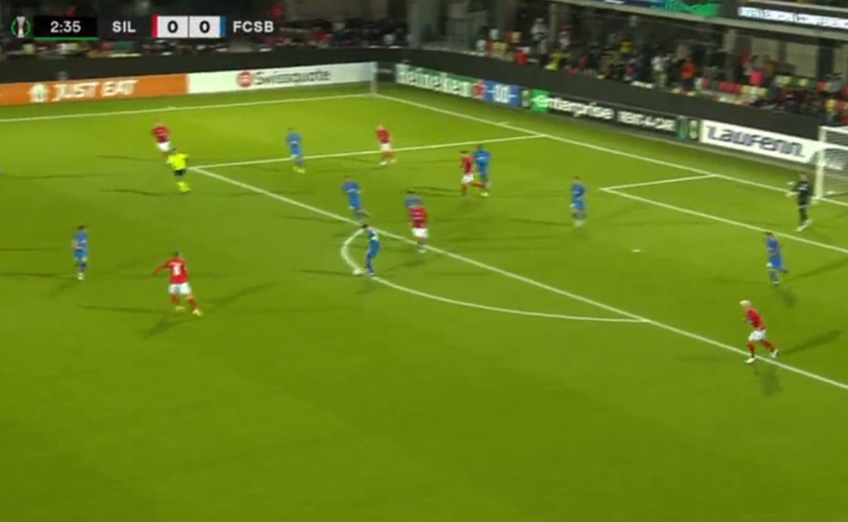 Erori în lanț la primul gol primit de FCSB în Danemarca