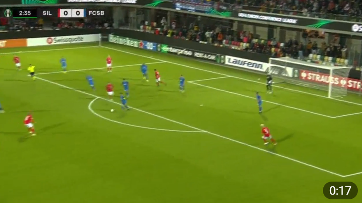 Erori în lanț la primul gol primit de FCSB în Danemarca