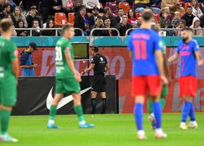 Penalty-ul dictat de Colțescu în FCSB - Gloria Buzău, anulat la VAR » Ce s-a întâmplat