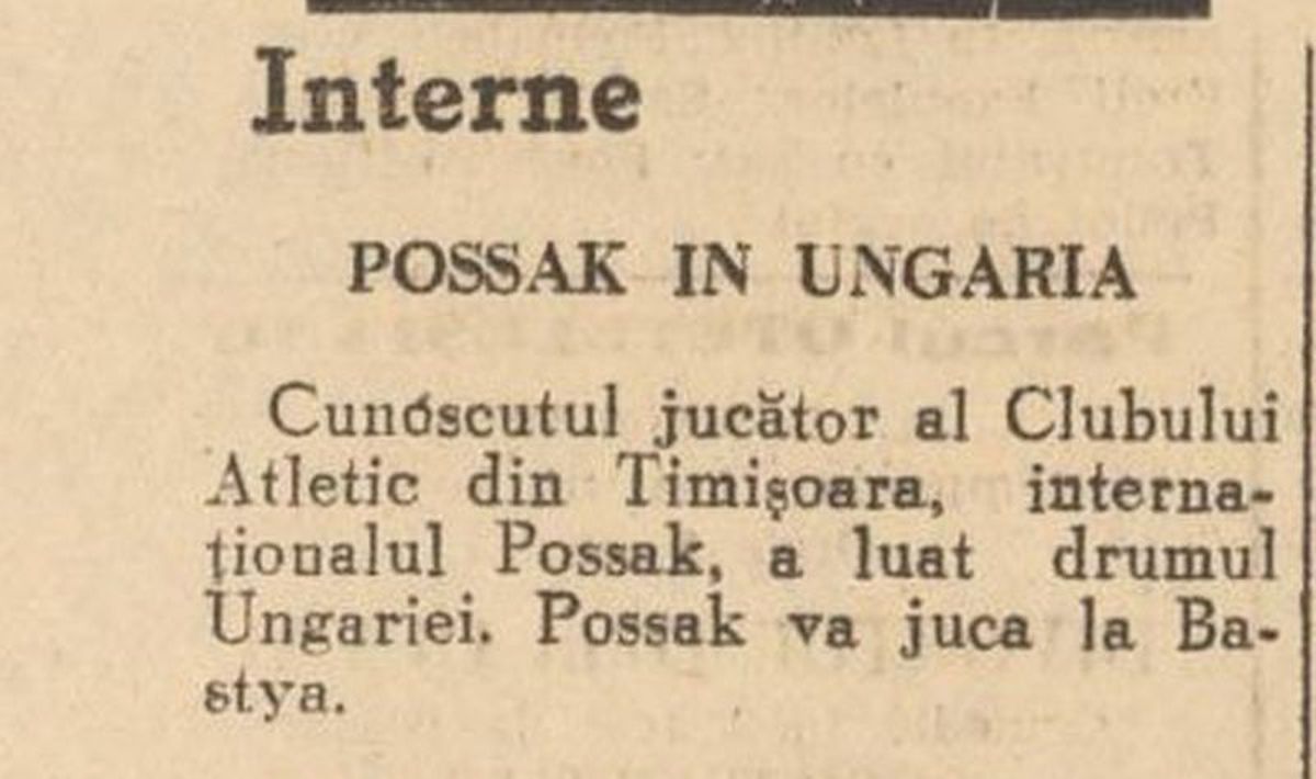 Wilhelm Possak - Istorii neștiute