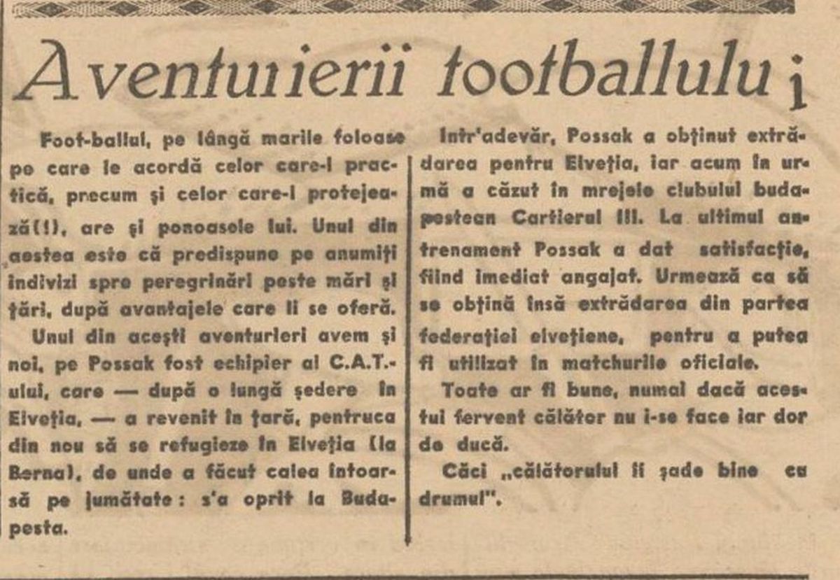 Wilhelm Possak - Istorii neștiute