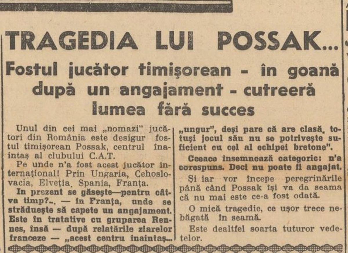 Wilhelm Possak - Istorii neștiute