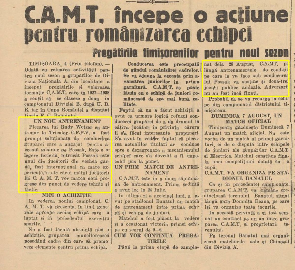 Wilhelm Possak - Istorii neștiute