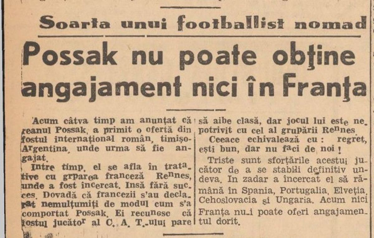 Wilhelm Possak - Istorii neștiute