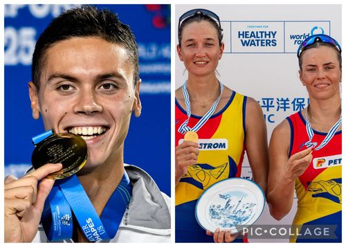 David Popovici, Simona Radiș și Magdalena Rusu au repetat în 2025 performanțele de la JO Colaj foto: Imago Images și Balint Czucz