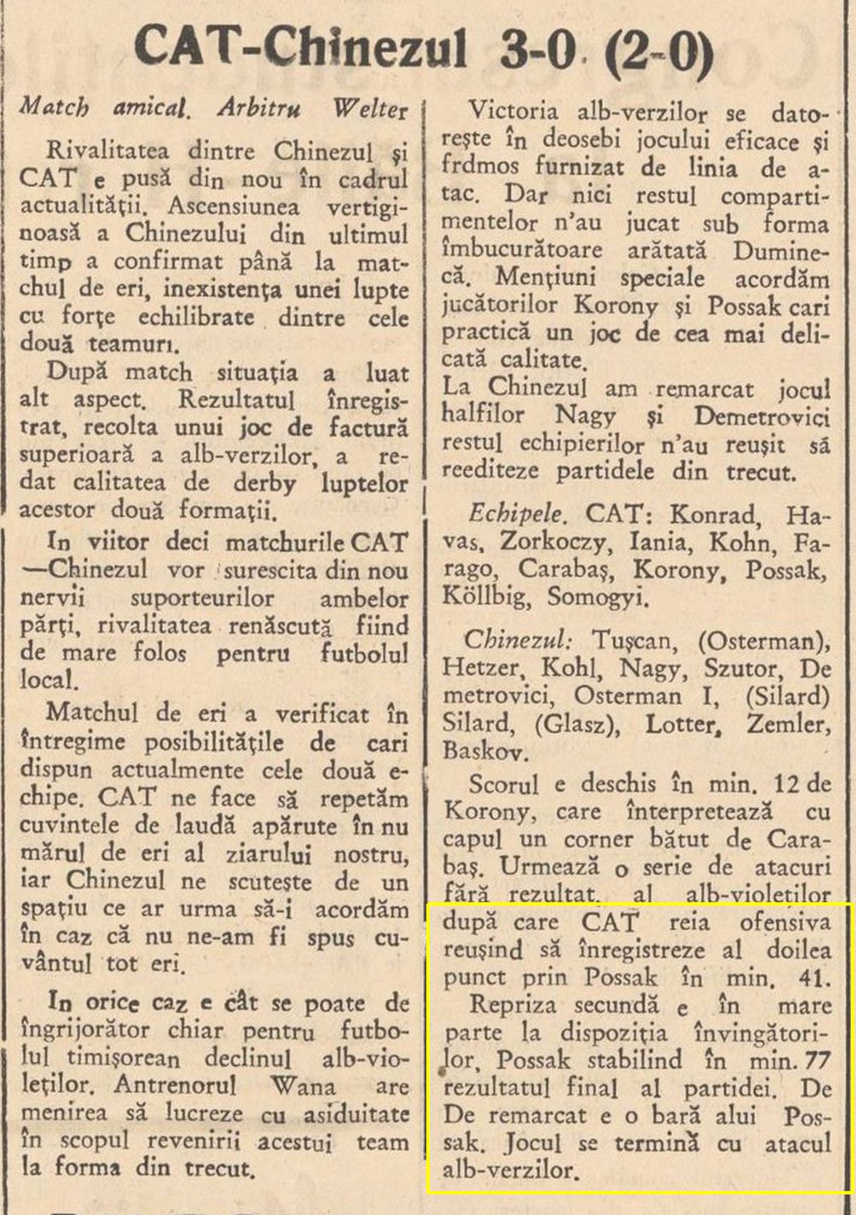 Wilhelm Possak - Istorii neștiute