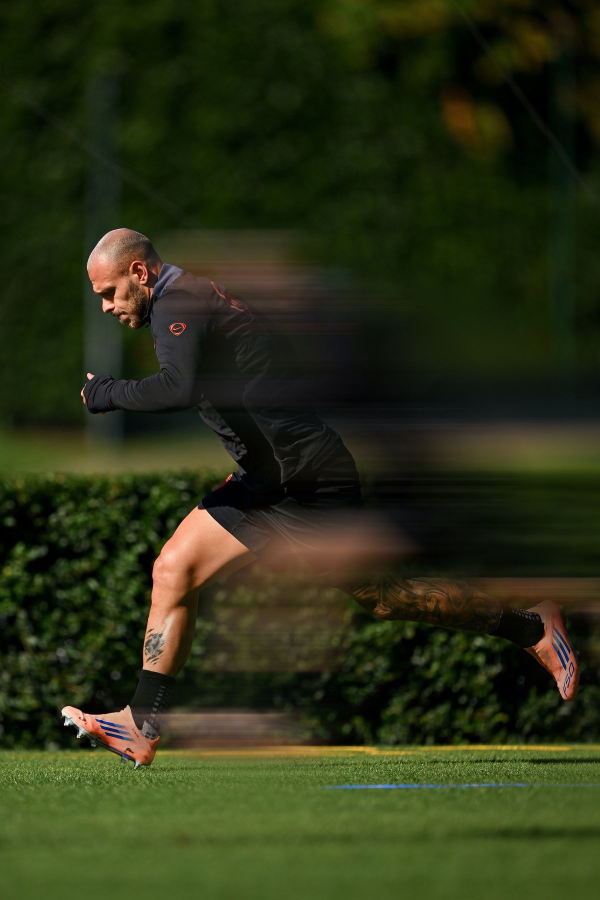 Imagini de la antrenamentele lui Chivu la Inter