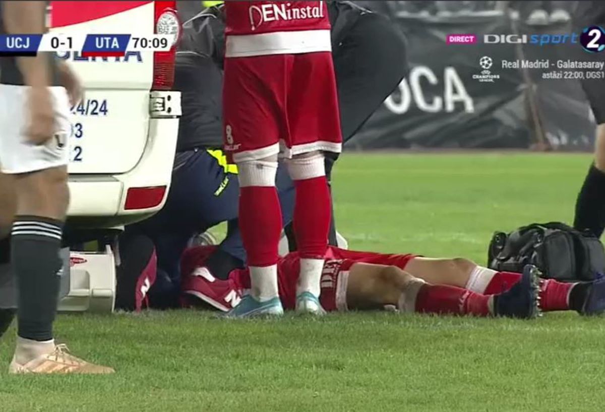 U CLUJ - UTA 1-1 // FOTO Momente de panică pe Cluj Arena » Denis Hrezdac s-a prăbușit pe teren