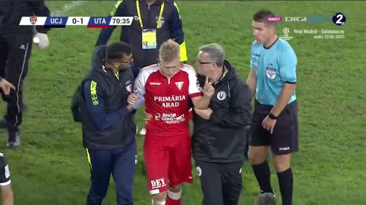 U CLUJ - UTA 1-1 // FOTO Momente de panică pe Cluj Arena » Denis Hrezdac s-a prăbușit pe teren