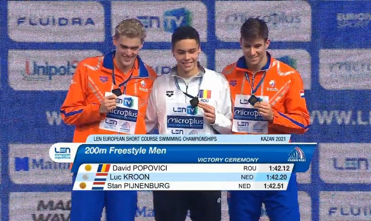 AUR pentru David Popovici la Europene! Nou record național: „Rezultat fabulos pentru sportul românesc”