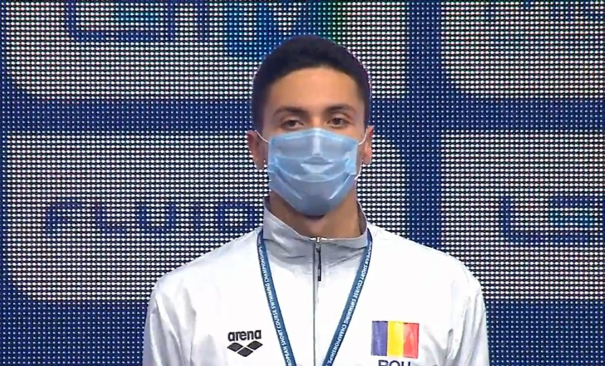 FOTO David Popovici, aur la Europene, 200m liber