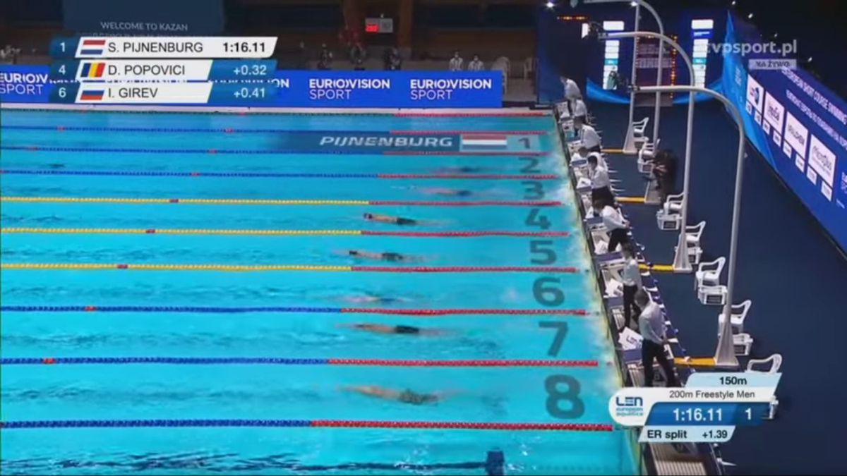 FOTO David Popovici, aur la Europene, 200m liber