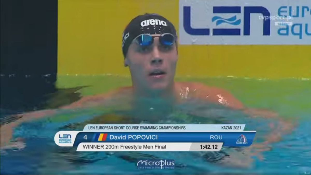 AUR pentru David Popovici la Europene! Nou record național: „Rezultat fabulos pentru sportul românesc”