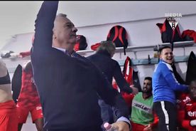 Disco în vestiarul Aradului: Mircea Rednic a dansat după victoria în fața lui Dinamo! Imagini fabuloase