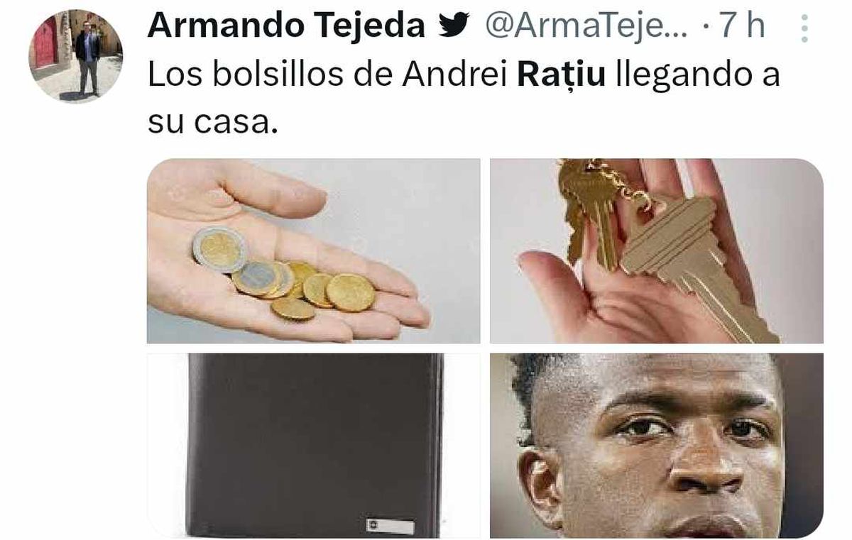 Vinicius, subiect de glume pe internet după ce a fost anihilat de Andrei Rațiu! Cele mai tari meme după Real Madrid - Rayo Vallecano