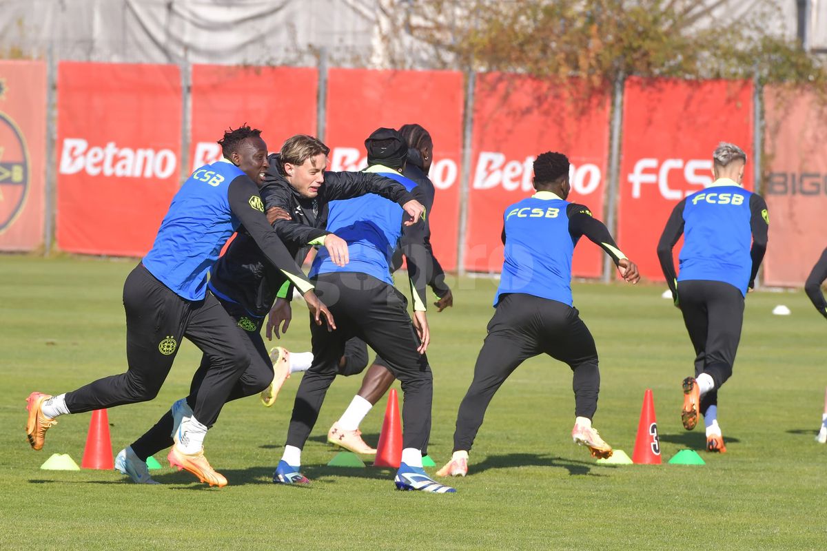 FCSB, antrenament oficial înaintea meciului cu Midtjylland