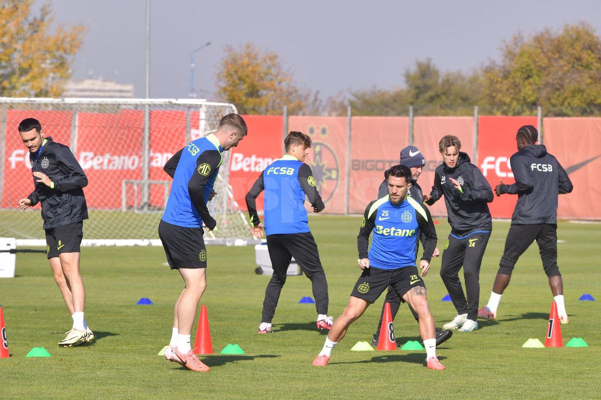 FCSB, antrenament oficial înaintea meciului cu Midtjylland