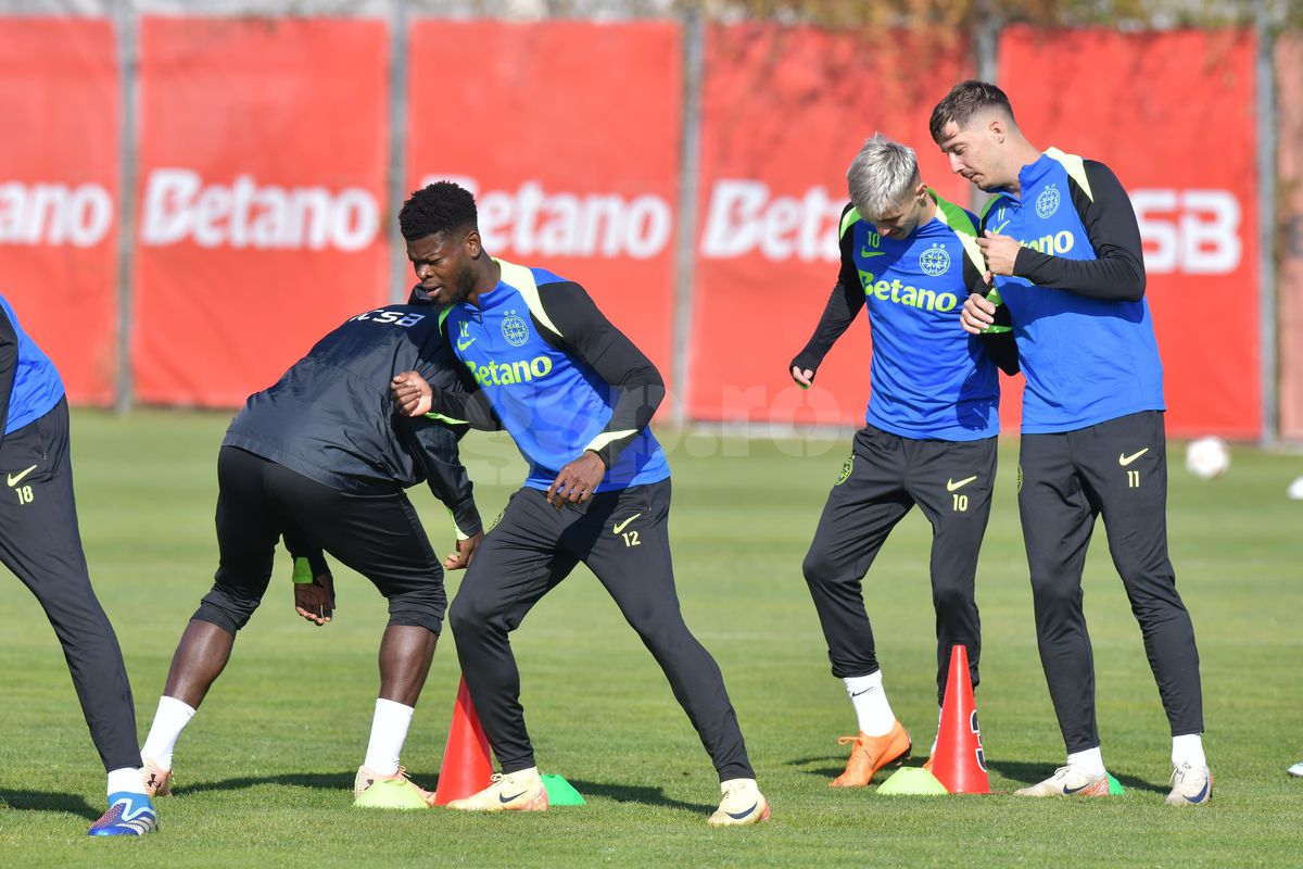 FCSB, antrenament oficial înaintea meciului cu Midtjylland