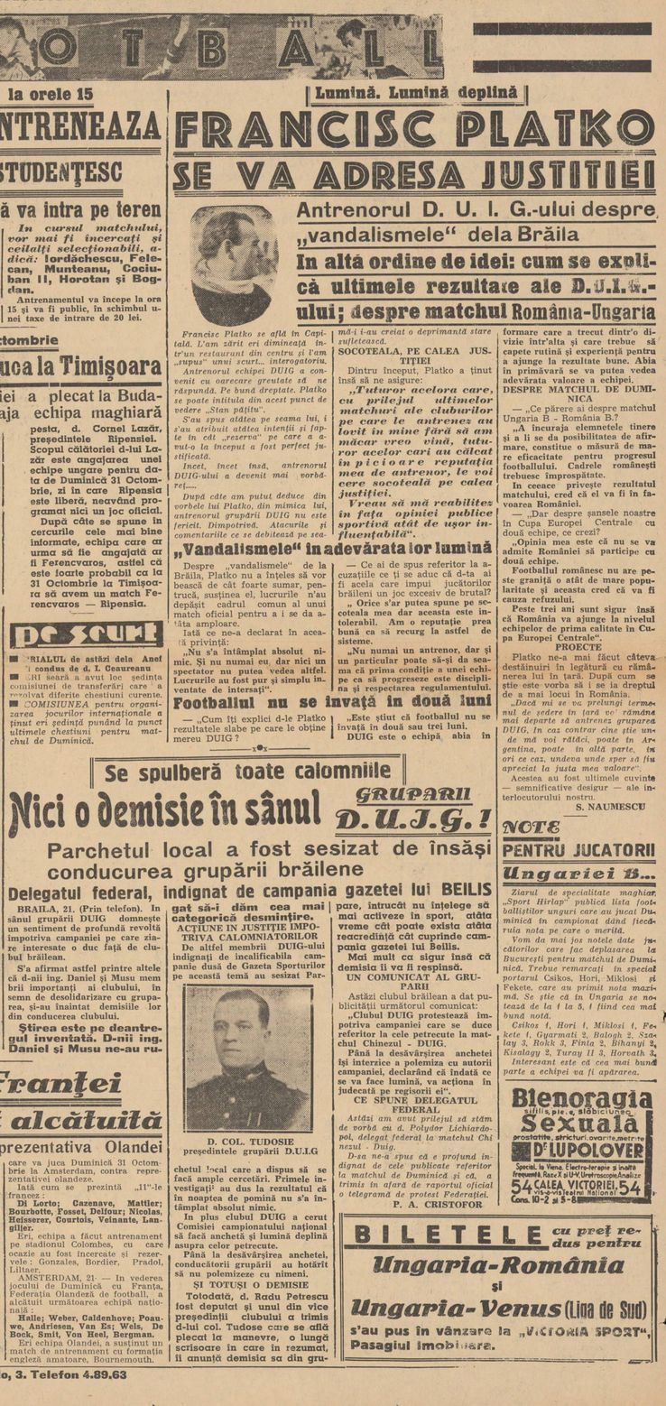 Ferenc Platko a plecat cu scandal și de la Brăila: amenința cu procesul