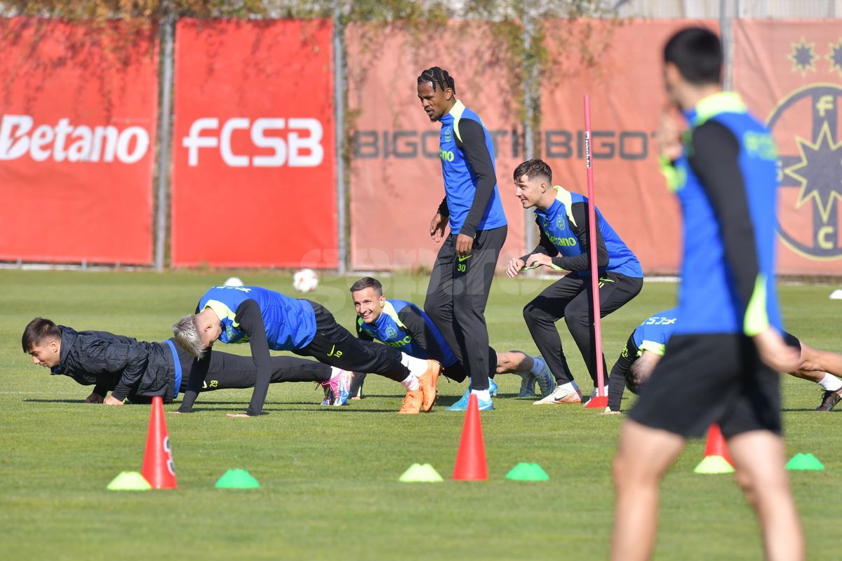 FCSB, antrenament oficial înaintea meciului cu Midtjylland