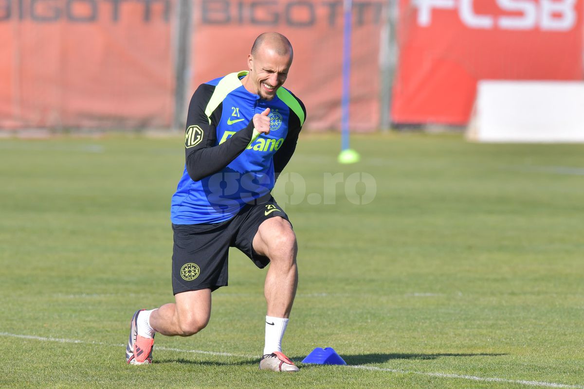 FCSB, antrenament oficial înaintea meciului cu Midtjylland