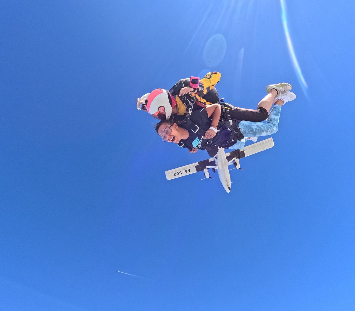 Jaqueline Cristian, salt cu parașuta deasupra Dubaiului