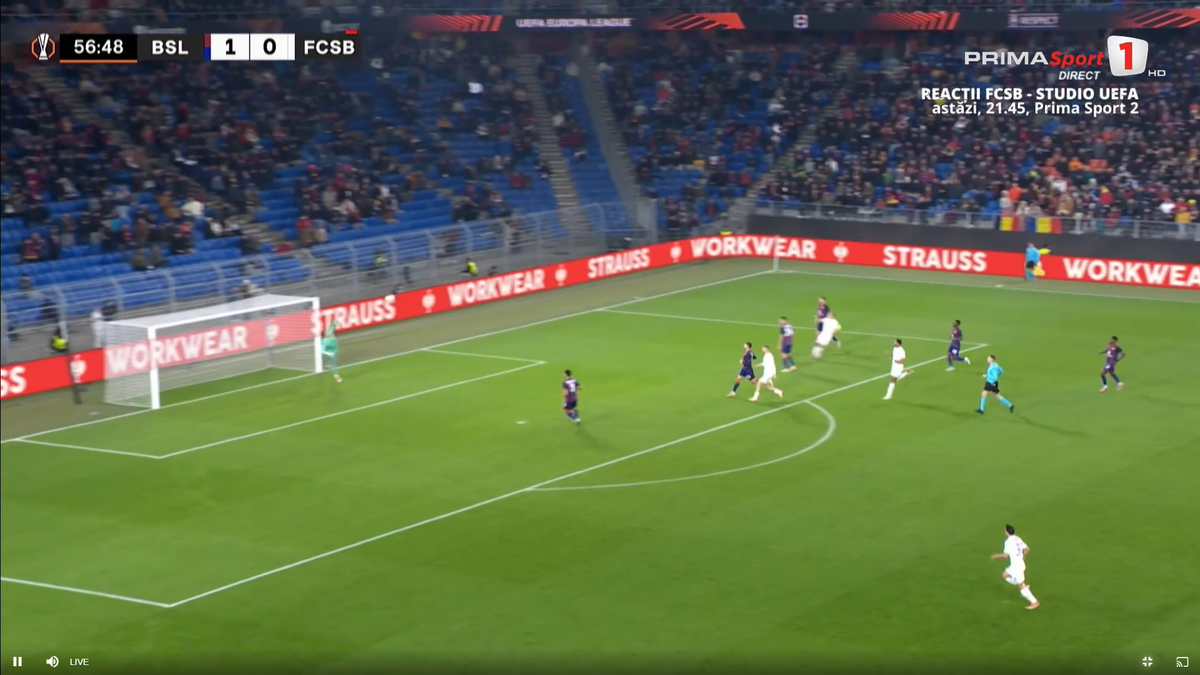 Golul superb marcat de Olaru în Basel - FCSB