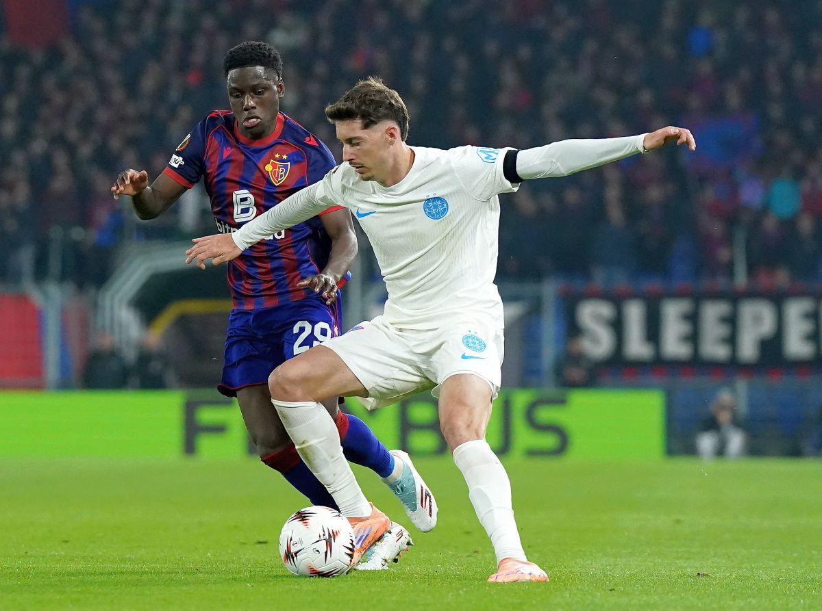 FCSB pierde cu Basel, după o evoluție extrem de curajoasă, în zece oameni » Olaru a reușit golul serii în Europa League